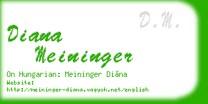 diana meininger business card